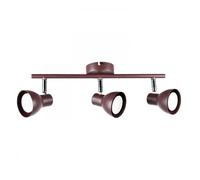 Regleta 3 luces metal color marron serie linus 38cm 8.2 cm