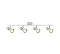 FABRILAMP Novedad Regleta MAXIMO 4 focos para baño, blanco-cromo