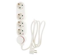 Regleta 4V Interruptor 1,5M 3G1,5 Blanco Zenitech