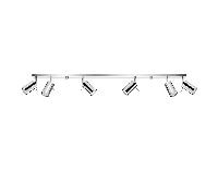 Regleta 6 focos orientables Ring 6L con envío gratis Cromo