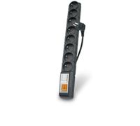 Regleta ACAR S8 PRO 8 tomas universal negra interruptor e indicación
