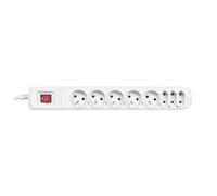 Regleta Activejet APN-8G/5M-GR 8 tomas 5 m protección voltaje interior gris