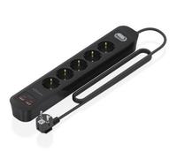 Regleta Aisens ASPS-2A2C15-BK 5 Tomas 2 USB-A 2 USB-C con Protección e Interruptor