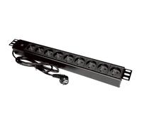 Regleta Alantec PZ09 9 tomas AC 1,8 m negra interior con luz de indicación