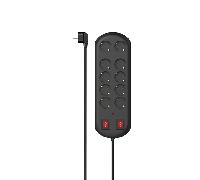 REGLETA ALIMENTACION HAMA CON 10 TOMAS 2x INTERRUPTOR 2m COLOR NEGRO