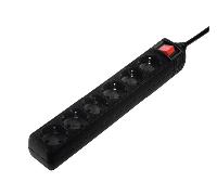 REGLETA ALIMENTACION HAMA CON 6 TOMAS INTERRUPTOR 1,4m COLOR NEGRA
