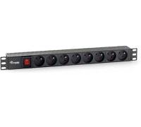 Equip Regleta de alimentación Rack 19 1U - 8 tomas con interruptor