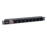 REGLETA ALIMENTACION RACK 19" 1U 8 TOMAS CON INTERRUPTOR CABLE IEC 14 ESPECIAL SAI