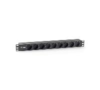 Equip Regleta de 19" (1U, 9 enchufes, Cable de 1,8 m)