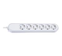 Regleta Bachmann SMART 6 Tomas con Interruptor y Protección Blanca