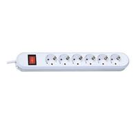 Regleta Bachmann SMART 6 Tomas con Protección y Interruptor Blanca, fijación rápida
