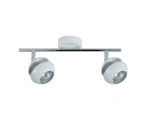 Regleta beethoven 2xgu10 blanco/plata 14x36,5x8,5 cm