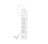 Regleta Belkin SRB001CA2M 4 Tomas con Protección Sobretensiones 2 USB-A/USB-C y Cable 2 m