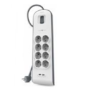 Belkin BSV804VF2M limitador de tensión Blanco 8 salidas AC 2 m