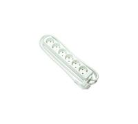 Regleta Blanca con 6 Tomas schuko 1,5 m de Cable con Obturador y protección Infantil 16A sin Interruptor