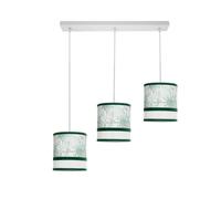 Regleta caledonia 3xe27 blanco/verde regx65x16cm