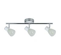 regleta cholo blanco/cromo con 3 focos orientables