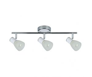 regleta cholo blanco/cromo con 3 focos orientables