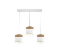 Regleta Cloe 3xe27 Blanco/blanca-madera Clara Regx60x16 cm