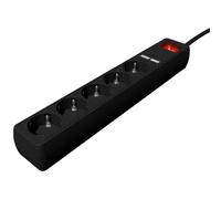 Regleta Gembird SPG5-U2-5-02 1,5m 5 Salidas AC 250V 16A Interior Negra