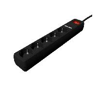 Regleta Gembird SPG5-U2-5-02 1,5m 5 Salidas AC 250V 16A Interior Negra
