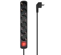 Aisens - Base Multiple 6 Tomas Con Interruptor Con Cable 3X1.5Mm2. Neg