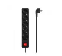Regleta con Interruptor Aisens A154-0652/ 5 Tomas de Corriente/ Negro