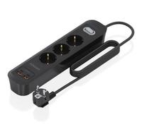 Regleta con interruptor aisens asps-2a2c11-bk/ 3 tomas de corriente/ 2 usb - 2 usb tipo-c/ cable 1.4m/ negro
