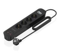 Regleta con interruptor aisens asps-2a2c13-bk/ 4 tomas de corriente/ 2
