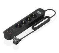 AISENS - ASPS-2A2C13-BK - REGLETA DE ENCHUFES MULTIFUNCION con 4 Tomas + Cargador PD3.0 20W 2xUSB-C, 2xUSB-A, 1.4M, Negro