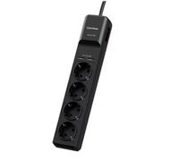 Regleta con interruptor Cyberpower P0420SUD0-DE/ 4 Tomas de corriente/ 2 USB/ Cable 1.8m/ Negra