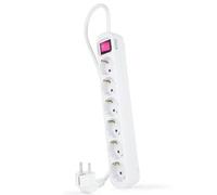 Nanocable Regleta con Protección 6 Tomas Schuko 1.4m Blanco