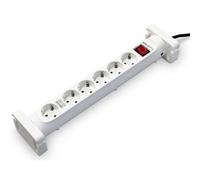 Salicru Regleta SPS Safe 6S – 6 tomas Tipo F (Schuko), 350J, 1,4 m, Blanca