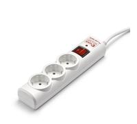 Regleta con interruptor Salicru SPS SAFE 3/ 3 Tomas de corriente/ Cable 1.5m/ Blanca