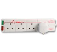 Regleta con Protección contra Sobretensiones MASTERPLUG 4 Enchufes, 2m