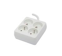 Regleta cuadrada 4 x 16 A, 1,5 m, color blanco