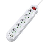 REGLETA DCU 5 TOMAS + 3 PUERTOS USB 10.5W 37400105 5 TOMAS + 3 USB