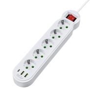 Regleta DCU Advance Tecnologic 37400105 5 tomas 2x USB A 1x USB C 2 m blanca