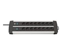 Brennenstuhl Regleta de enchufes Premium-ALU-Line 16 tomas 3 m 2 interruptores iluminados