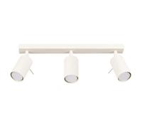 SOLLUX lighting RING Lámpara de techo moderna - Luminaria versátil - GU10, 10W LED, ~230V, 50Hz, IP20 - Bombilla no incluida - 3x Fuente de luz - 6x45x17cm, Beige
