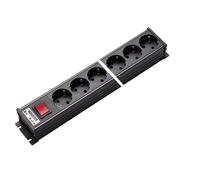 Regleta de 4 vías Martin Kaiser con toma de tierra e interruptor (Enchufe Europeo) - 1101/4sw [10 Piezas]