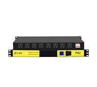 Regleta de alimentación de PDU conmutada, protección contra sobretensiones de gestión web, unidad de distribución de energía de montaje en rack 1U, 10-250 V/15 A, 19 pulgadas, 8 tomas NEMA 5-20R, PDU