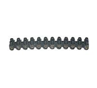 Regleta de conexión Negra 12 mm, 16A - Ideal para instalaciones eléctricas y conexión de múltiples Dispositivos.