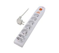 Regleta de enchufes ACAR P7 5M GREY: enchufes de protección: 7 230VAC 10A gri...