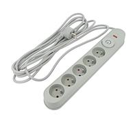 Regleta de enchufes AL5/PL/5M/SZARY: conectores: 5 230VAC 10A gris 5m PLAST