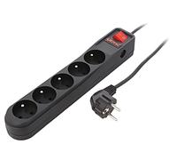 Regleta de enchufes ARC5/15/CZ: conectores: 5 250VAC 10A negro ARMAC