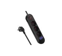 Regleta de enchufes, cable de extensión 3 enchufes + MCE394 B