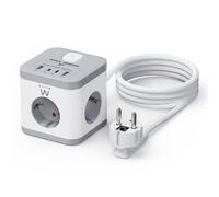 Regleta de Enchufes Ewent EW3863 Power Tower 3 Tomas 1.5m Blanca