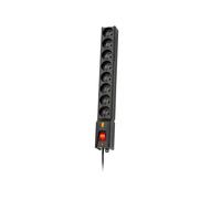 Regleta de enchufes Lestar LX 810 de 5 m, color negro.