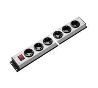 Regleta de enchufes Martin Kaiser 6 vías 35 grados con interruptor (Enchufe Europeo) - 1056/6l-sw [10 Piezas]
